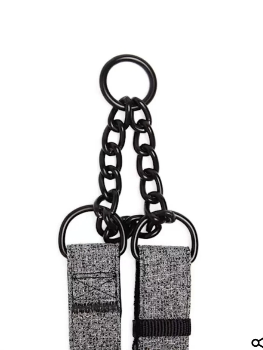 Martingale Sz M Dog Collar, Heather Gray with Black Metal Hardware, NWT